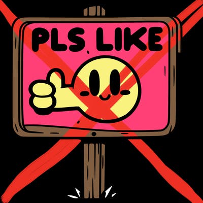 a sign with pls like on it