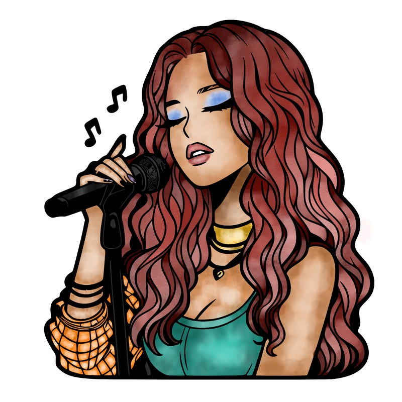 realistic female singer