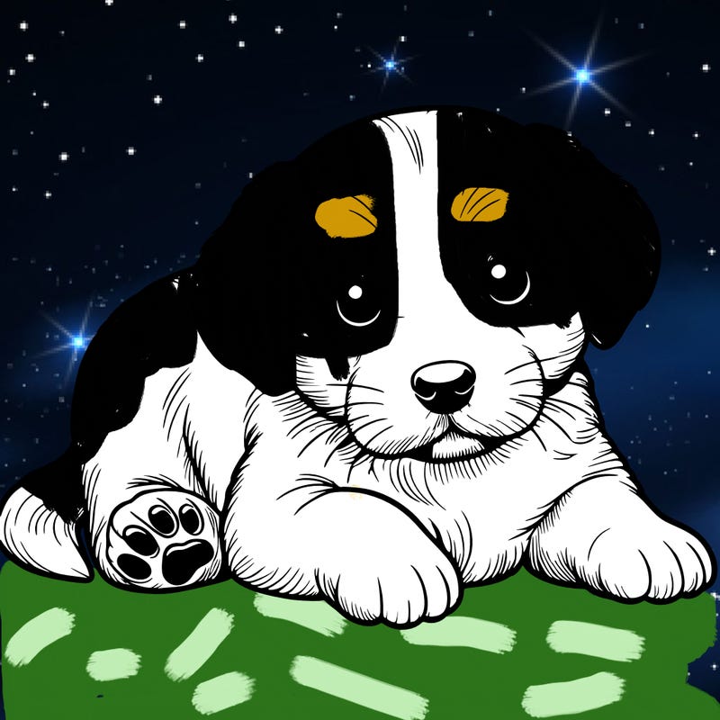 a cute realistic puppy