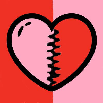 a blank heart