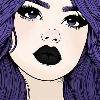 really realistic girl with lips