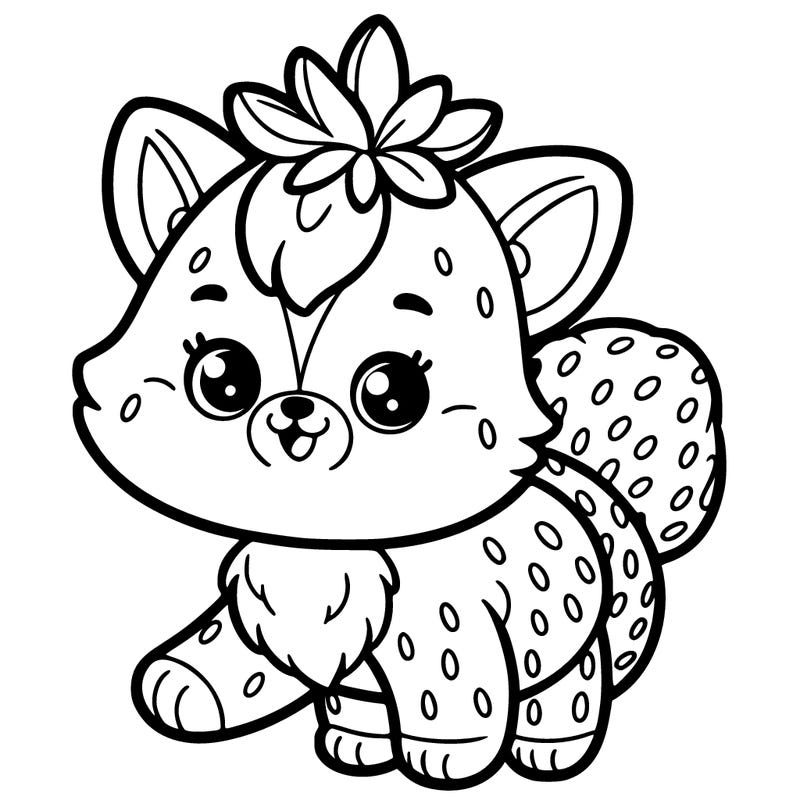 teddy strawberry cat