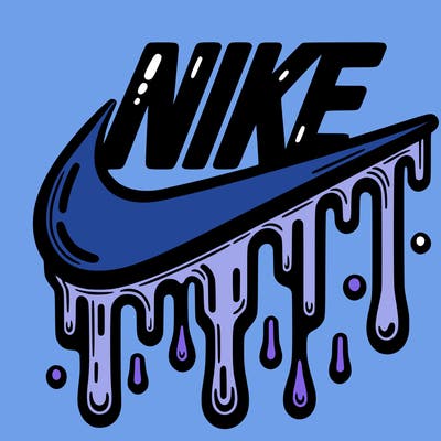 dripping nike logo