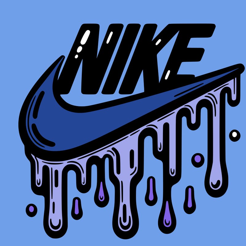 dripping nike logo