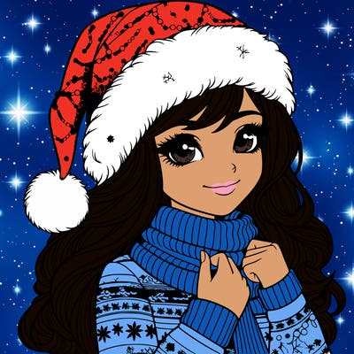 realistic christmas girl