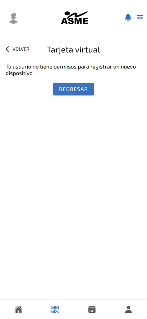 ASME - Tarjeta de membresía virtual de la aplicación móvil ASME para el acceso al gimnasio