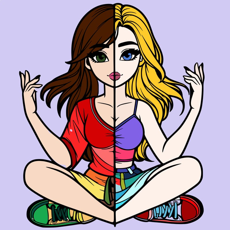 realistic girl split