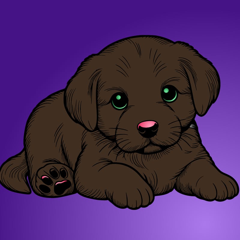 a cute realistic puppy