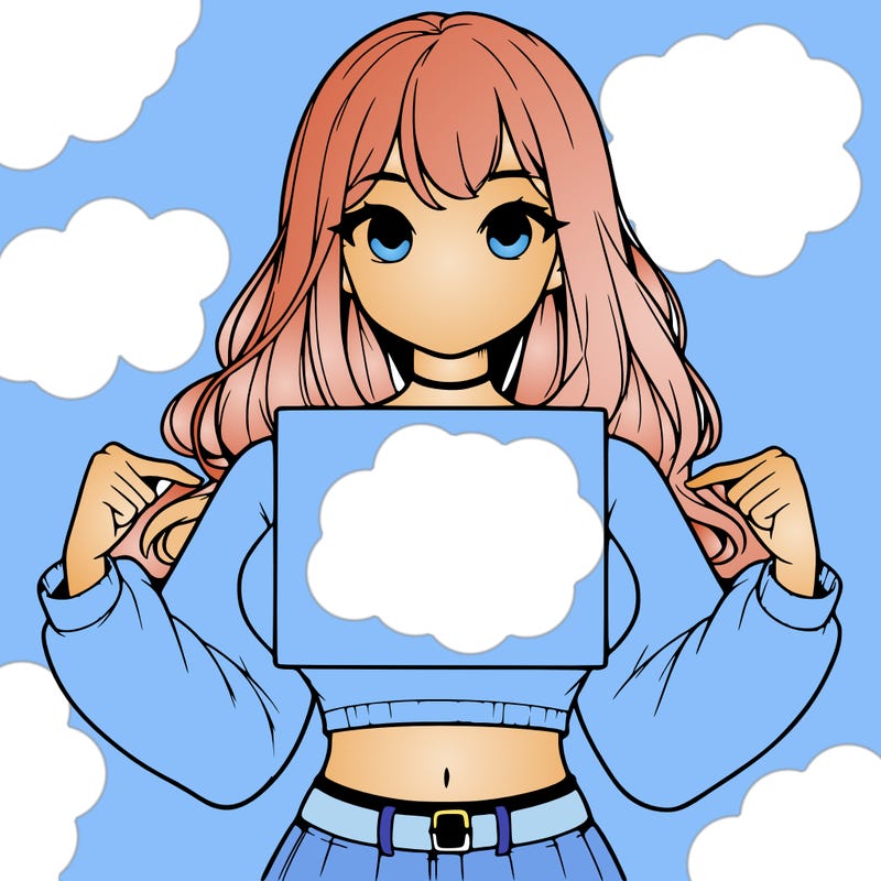 girl holding a blank sign in a long sleeve crop top