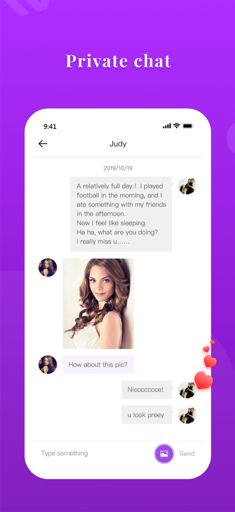 Interracial Dating - ICupid - Private chat interface in the ICupid interracial dating app showing messages and a photo.