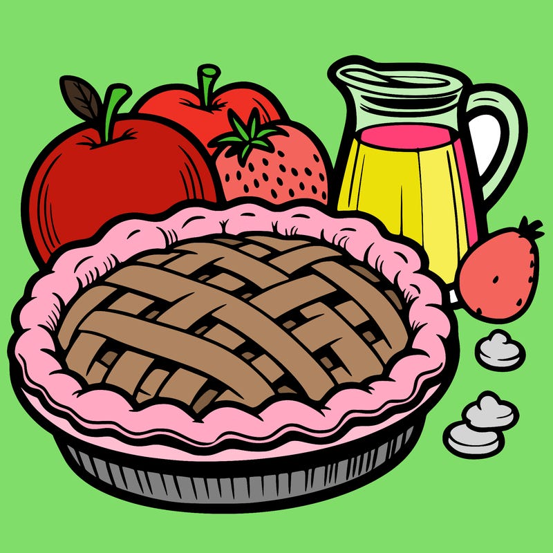 a pie of food
