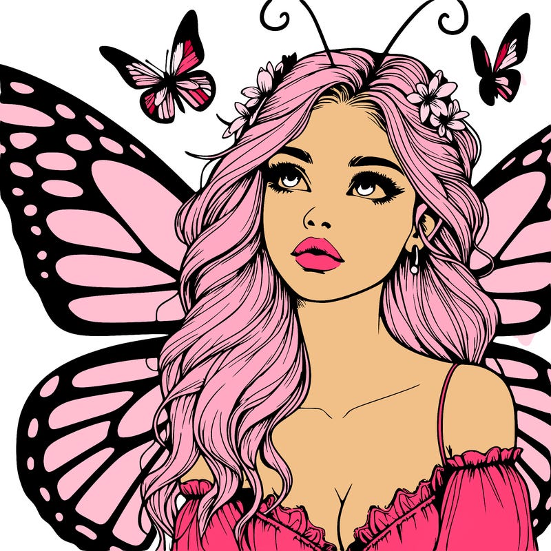 butterfly fairy realistic girl