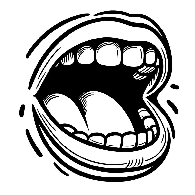 open mouth