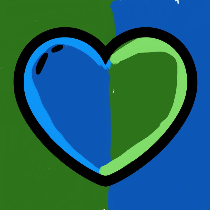 a blank heart