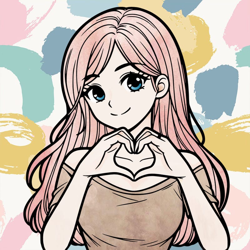 a pretty girl making a heart with her fingers
