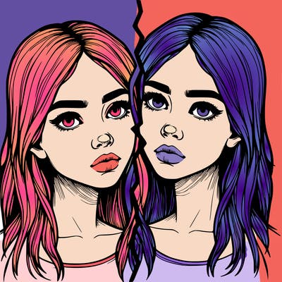 realistic girl split