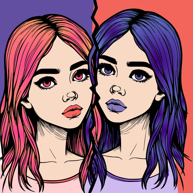 realistic girl split