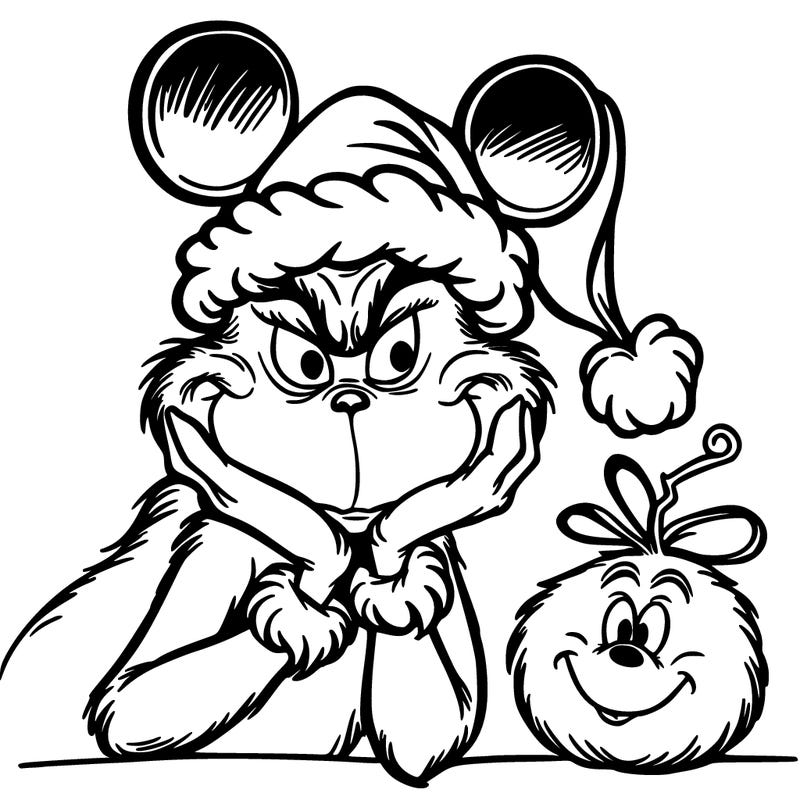 grinch with mickey ears