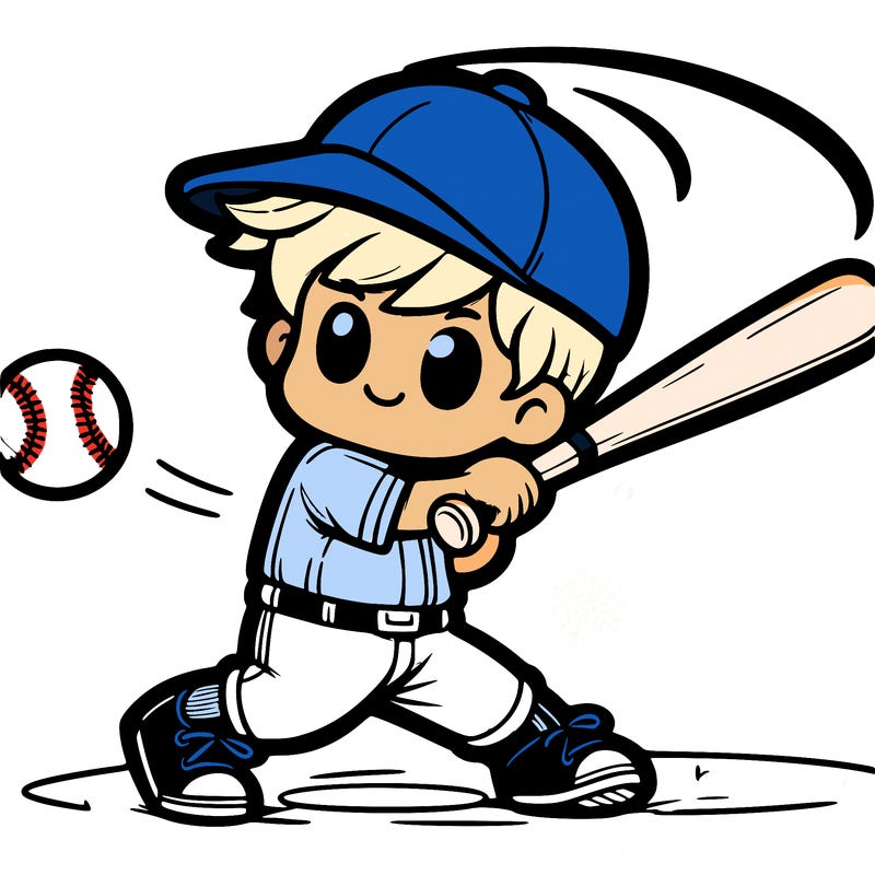 baseball boy hitting ball