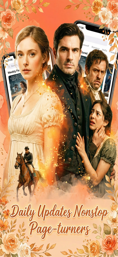 Promotional banner for SpeedShort mobile reading app featuring romance novel characters and daily updates text