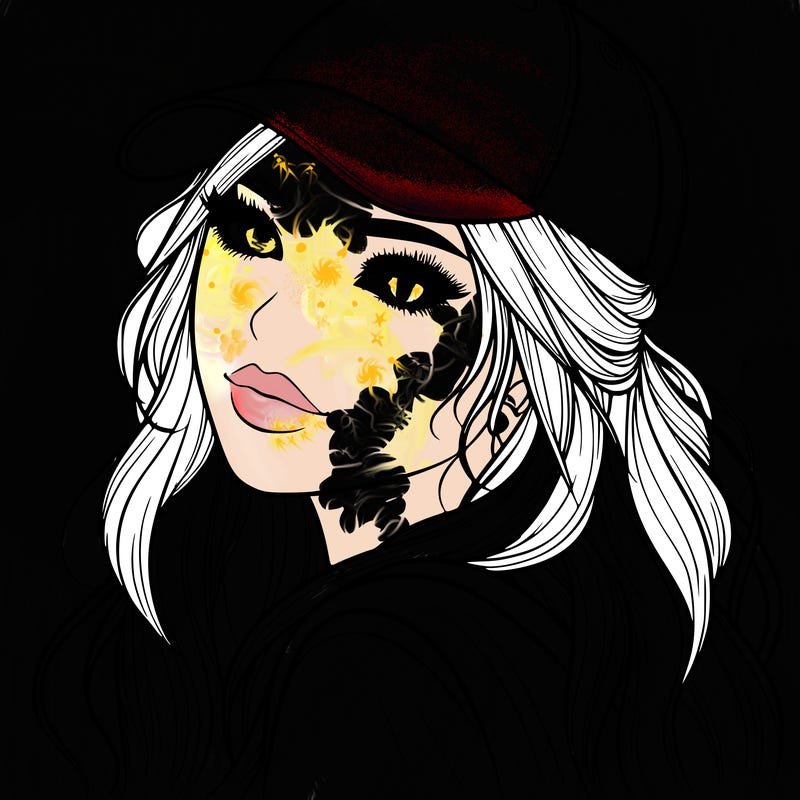 realistic beautiful girl with backward cap