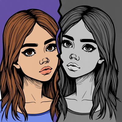 realistic girl split