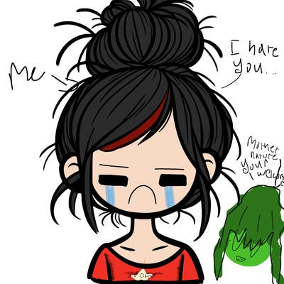 girl with messy bun