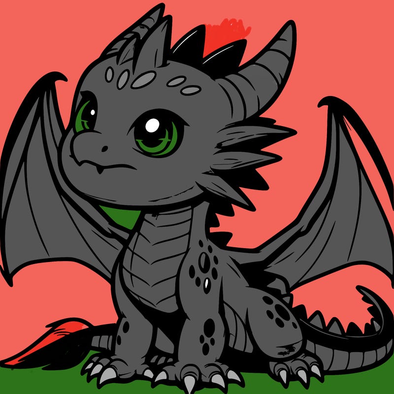fierce baby night dragon