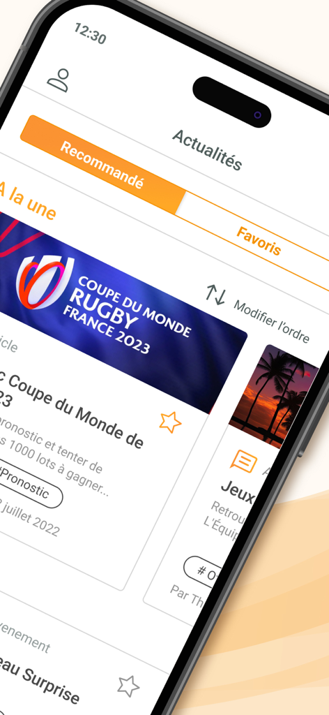 UpKonnect - UpKonnect mobile app displaying a corporate news feed with employee benefits and event recommendations
