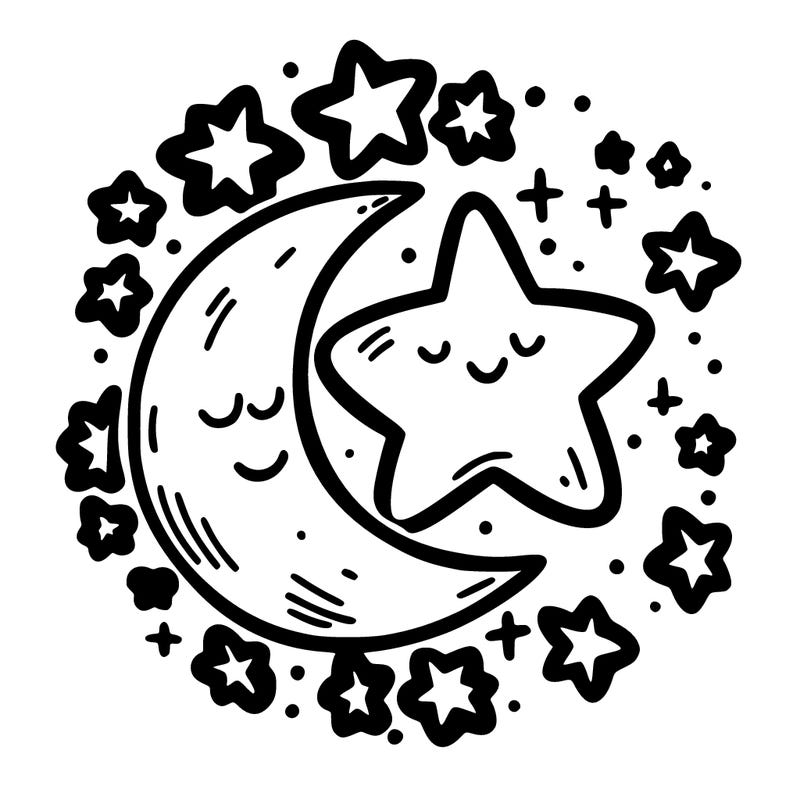 stars and moon