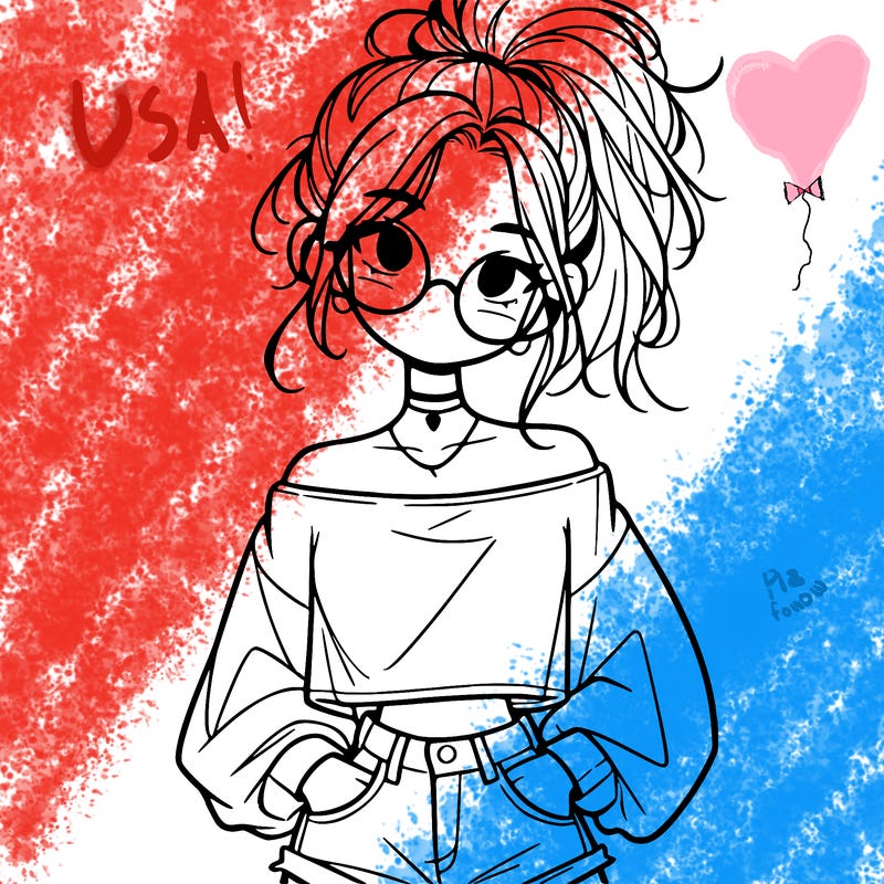 girl with a messy ponytail glasses a baggy crop top and jean shorts