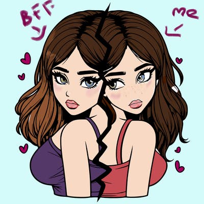 realistic girl split