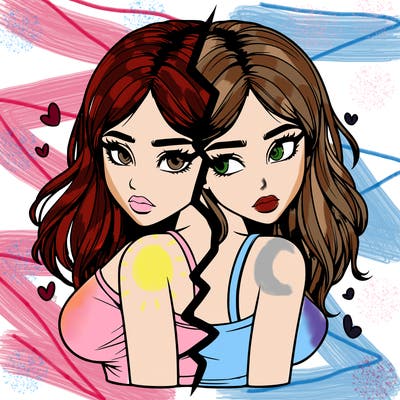 realistic girl split