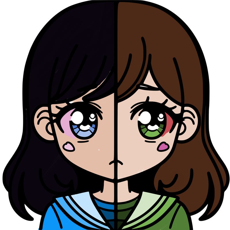 a split of a girl