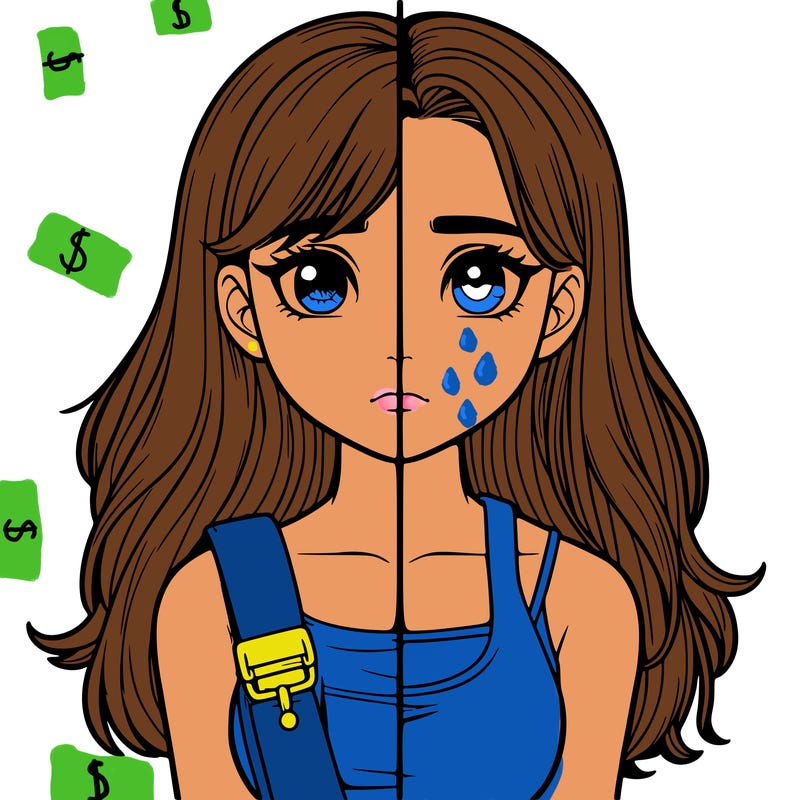 realistic girl split