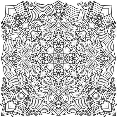 Dive into a world of intricate patterns and meaningful symbols with this stunning Geometric Pride Mandala coloring page. Perfect for adults and teens, it offers a creative way to celebrate love, diversity, and community.