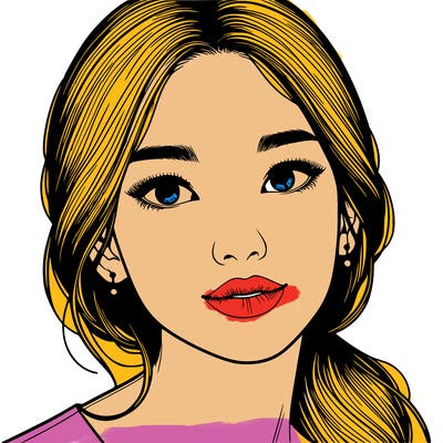 beautiful realistic asian woman