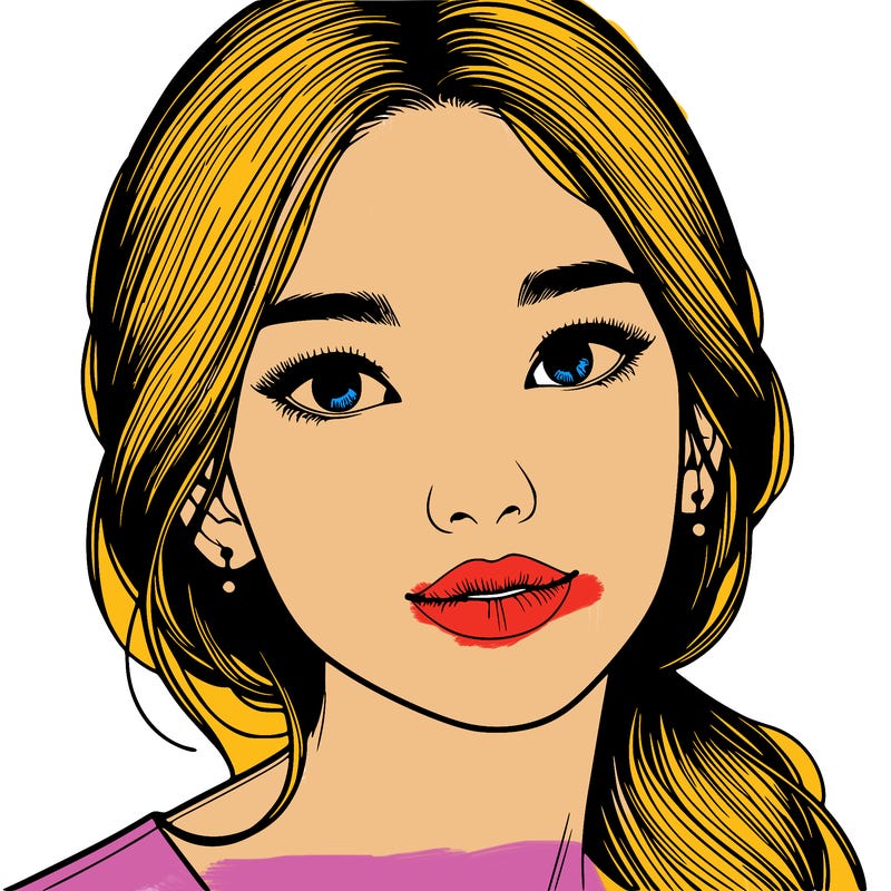 beautiful realistic asian woman