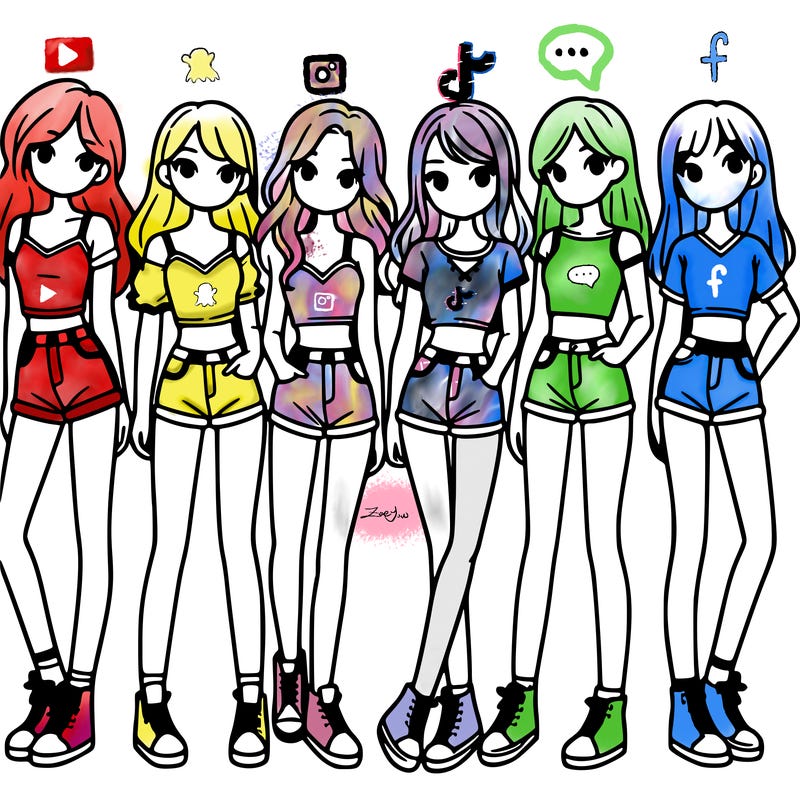 a group of girls wearing crop tops and shorts