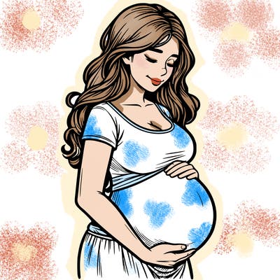 woman heavily pregnant realistic