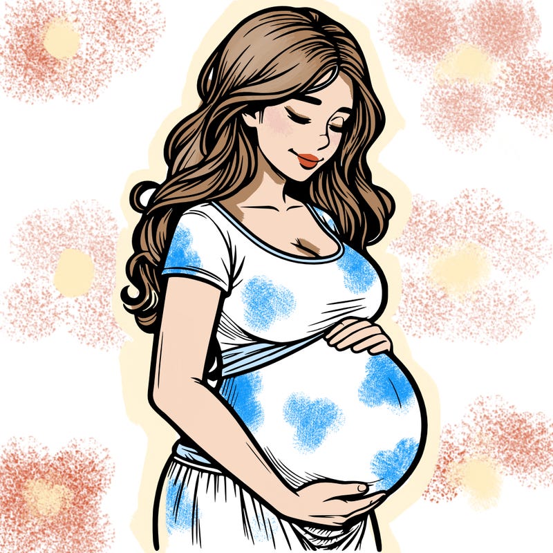 woman heavily pregnant realistic