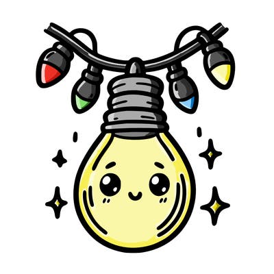 small bulb of a garland