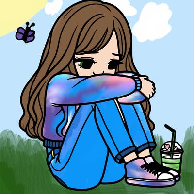 a girl  after a breakup