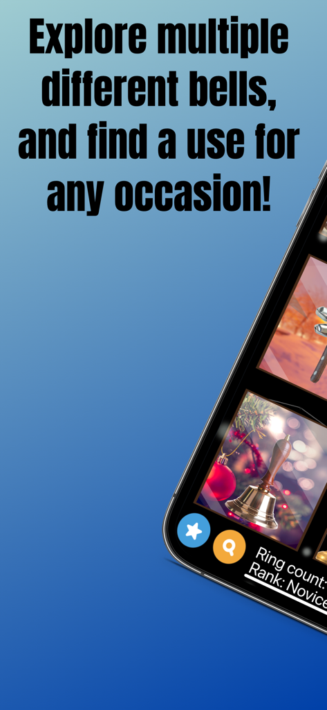 Bell Ringer - Interface of the Bell Ringer app displaying a selection of digital bells for different occasions