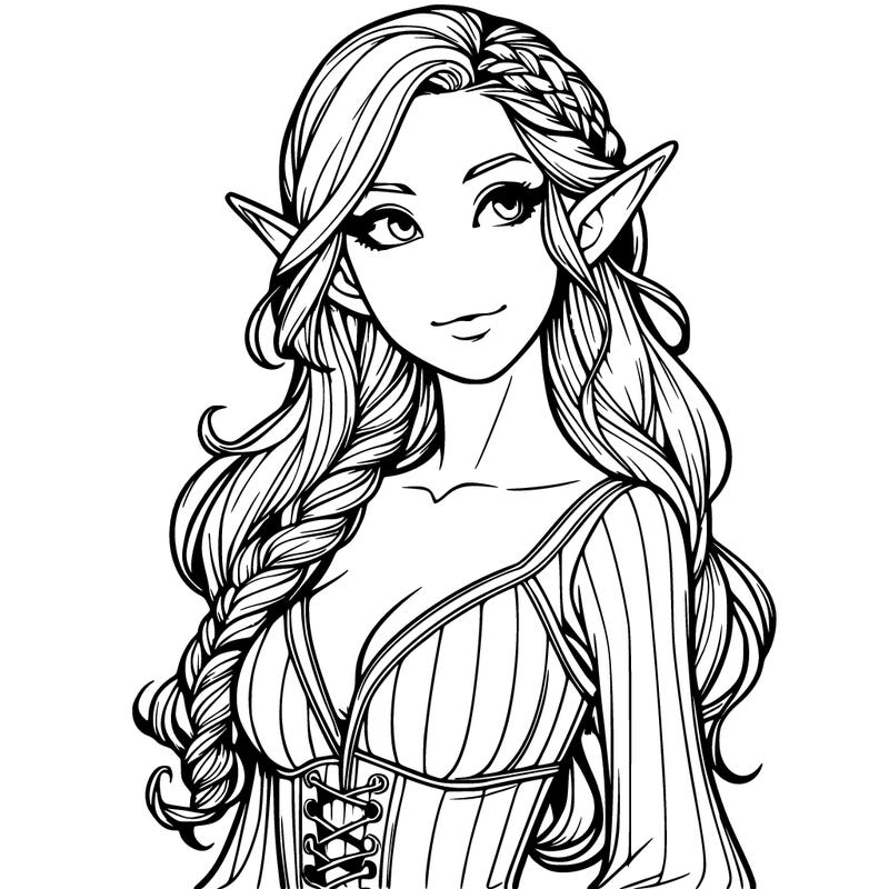 realistic elf woman