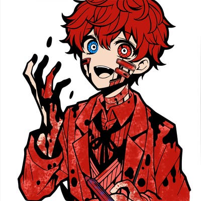 horror, yandre anime, blood