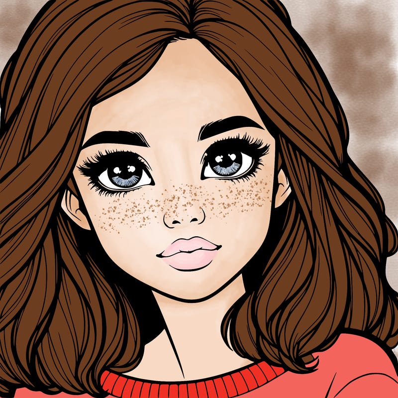 realistic girl whith cute eyes