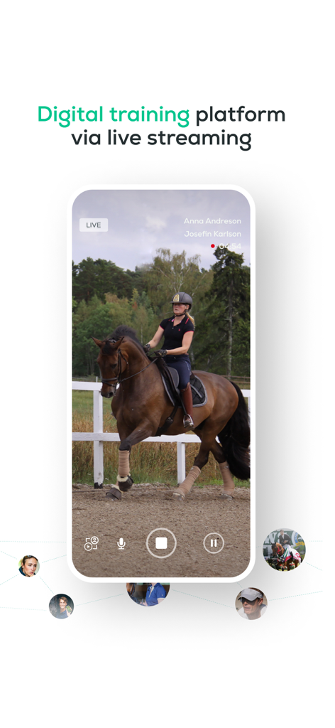 Ridesum - Equestrian digital training session via live streaming on the Ridesum app