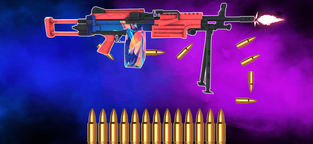 Lightsaber Simulator Gun Sound - Sonido de ametralladora disparando balas con skins coloridos en un juego simulador