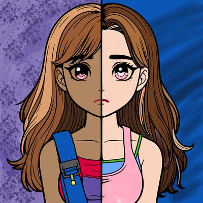 realistic girl split